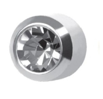 Kolczyki brylant w opr. pełnej srebrny R204W