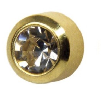 Kolczyki brylant w opr. pełnej złoty