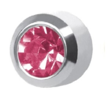 Kolczyki cyrkon różowy w opr. srebrnej R210W