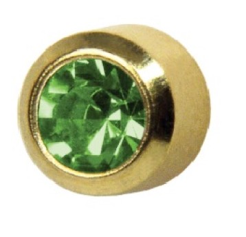 Kolczyki peridot w opr. pełnej złoty R208Y