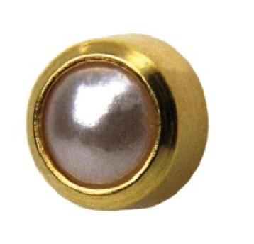 Kolczyki perła biała w oprawie pełnej złota R301Y