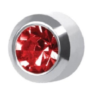 Kolczyki rubin w opr. pełnej srebrny R207W