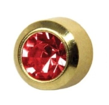 Kolczyki rubin w opr. pełnej złoty R207Y