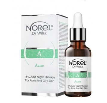 NOREL Acne - Kuracja kwasowa 15% na noc 30 ml. DA1