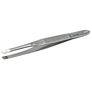 Pęseta kosmetyczna skośna srebrna dł 9 cm 1102